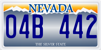 NV license plate 04B442