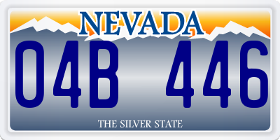 NV license plate 04B446