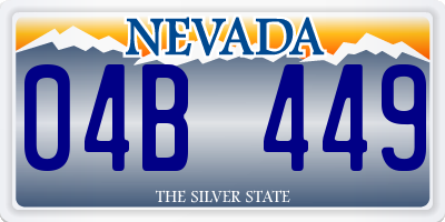 NV license plate 04B449