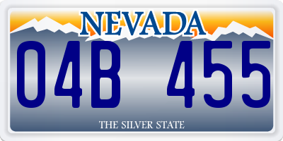 NV license plate 04B455