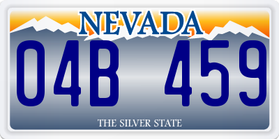 NV license plate 04B459