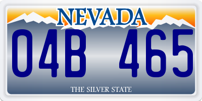 NV license plate 04B465