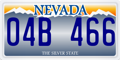 NV license plate 04B466