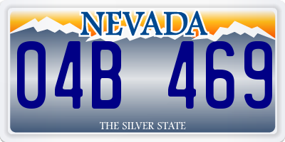 NV license plate 04B469