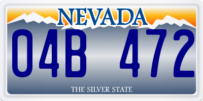 NV license plate 04B472