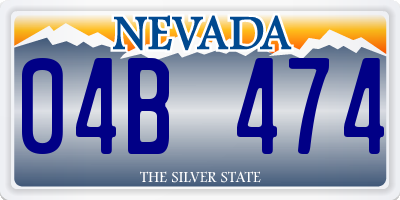 NV license plate 04B474