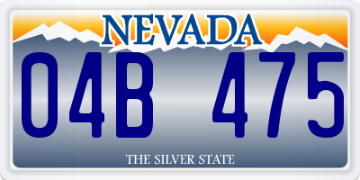 NV license plate 04B475