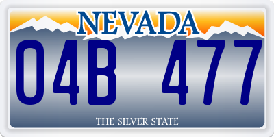 NV license plate 04B477