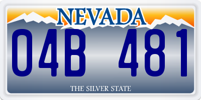 NV license plate 04B481