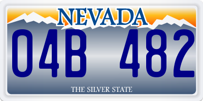 NV license plate 04B482