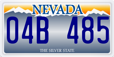 NV license plate 04B485