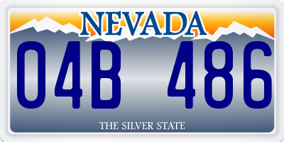 NV license plate 04B486