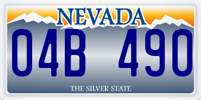 NV license plate 04B490
