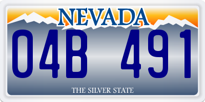 NV license plate 04B491