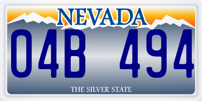 NV license plate 04B494