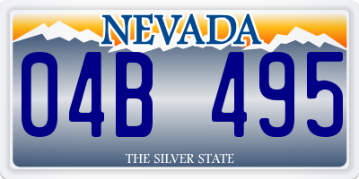 NV license plate 04B495