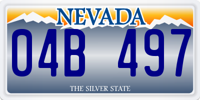 NV license plate 04B497