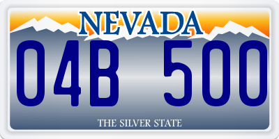 NV license plate 04B500