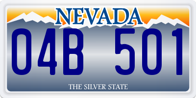 NV license plate 04B501