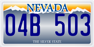 NV license plate 04B503