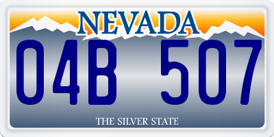 NV license plate 04B507