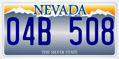 NV license plate 04B508