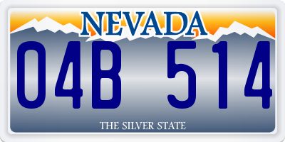 NV license plate 04B514