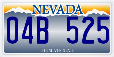 NV license plate 04B525