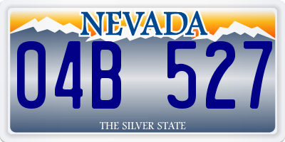 NV license plate 04B527