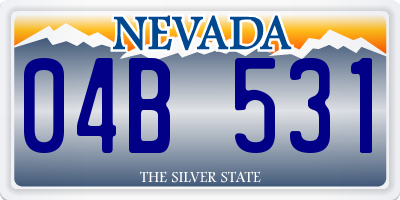 NV license plate 04B531