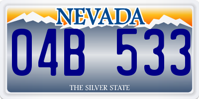NV license plate 04B533