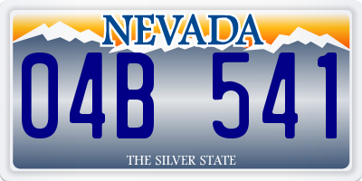 NV license plate 04B541
