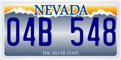 NV license plate 04B548