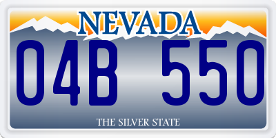 NV license plate 04B550