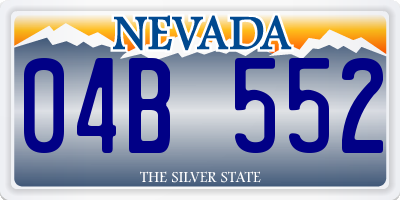 NV license plate 04B552