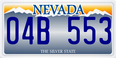 NV license plate 04B553