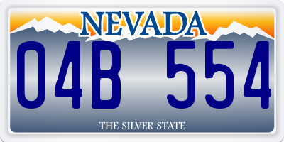 NV license plate 04B554