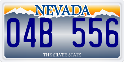 NV license plate 04B556