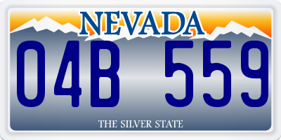 NV license plate 04B559