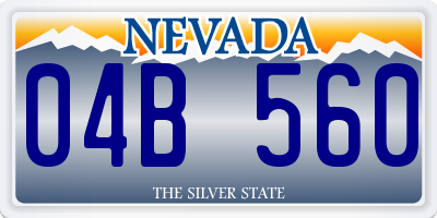 NV license plate 04B560