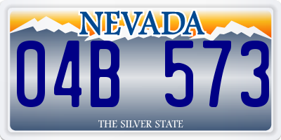 NV license plate 04B573