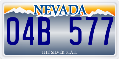 NV license plate 04B577
