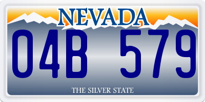 NV license plate 04B579