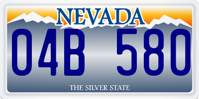 NV license plate 04B580