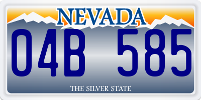 NV license plate 04B585