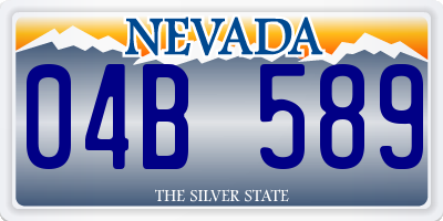 NV license plate 04B589