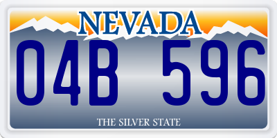 NV license plate 04B596