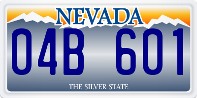 NV license plate 04B601