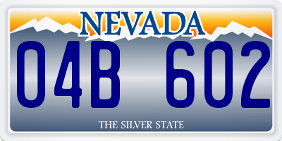 NV license plate 04B602