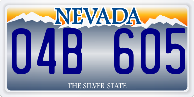 NV license plate 04B605